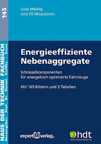 Uwe Meinig und andere: Energieeffiziente Nebenaggregate – Schlüsselkomponenten für energetisch optimierte Fahrzeuge. Expert 2017. 205 Seiten, ISBN 978-3-8169-3389-2, 54 Euro. (Expert Verlag)