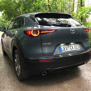 Hohes Heck: Die Rückseite wirkt kräftig, ein Hingucker sind die Rückleuchten.(Bild:  Jens Scheiner/»Automobil Industrie«)