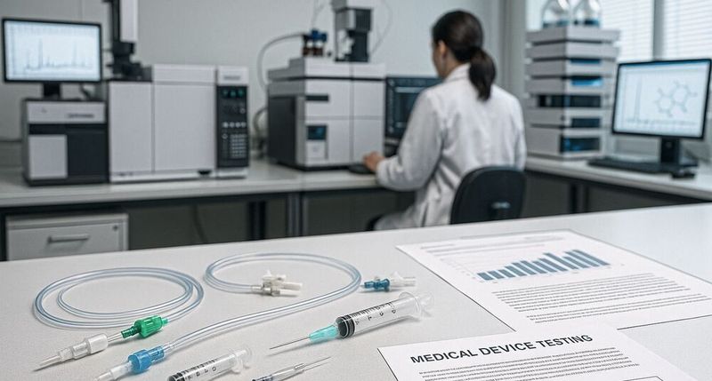 Streng reguliert: Medizinprodukte wie Katheter, Infusionsschläuche oder chirurgisches Material unterliegen zahlreichen Vorschriften. Mit modernen Analyseverfahren stellen Labore die Einhaltung von REACH- und CLP-Verordnung sicher. (Symbolbild)(Bild:  GPT Image Generator / KI-generiert)