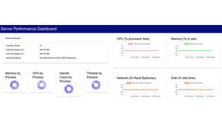 Mit einem per PowerShell-Script erzeugten Dashboard lassen sich die  Leistungsdaten von Hyper-V-Hosts in einer grafischen Oberfläche anzeigen. (Joos / Microsoft)