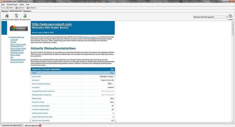 Die Ergebnisse Ihrer Keywords-Analyse und die Resultate, die die Websites der Konkurrenz erzielten, werden vom WebSite Auditor in einem detaillierten „Webseitenbericht“ zusammengefasst. Hier erhalten Sie auch praktische Tipps, wie Sie Seitentitel, Meta-Tags, Link-Ankertexte, Seitenladezeiten etc. verändern können. Der Bericht kann außerdem optisch der Corporate Identity angepasst werden, um ihn unternehmensintern oder auch nach außen hin zu publizieren. (Archiv: Vogel Business Media)