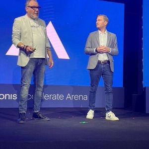 Soeren von Varchim, Chief Evangelist der MSP Global, und Christian Jaeger, CEO der MSP Global, traten auch gemeinsam auf.(Bild:  Vogel IT-Medien)