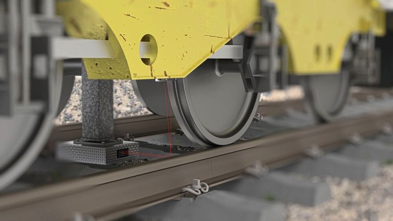 Die ultraschnellen Lasersensoren werden zur Prüfung von Schlupfwellen auf Gleisen eingesetzt – dabei sind Fremdlichtunempfindlichkeit und Oberflächenkompensation entscheidend. (Bild: Micro-Epsilon)