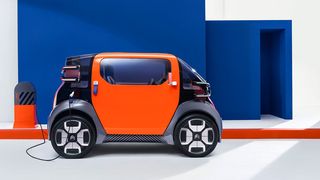 Citroën zeigt auf dem Genfer Salon 2019 nicht irgendeine Studie, sondern den „Ami One“: Mit dem 2,50 Meter kurzen Zweisitzer will die französische Marke zeigen, wie urbane Mobilität künftig funktioniert. (Bild: Citroën)