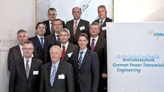 Der neue Vorstand des VDMA-Fachverbands Antriebstechnik, Amtsperiode 2011 bis 2014 (von links hinten nach rechts vorne): Bernd Neugart, Neugart; Klaus Jäger, Atlanta Antriebssysteme E. Seidenspinner; Roberto Hennig, C. H. Schäfer Getriebe; Hartmut Rauen, VDMA-Fachverband Antriebstechnik; Dr. Wilhelm Rehm, ZF Friedrichshafen; Ekrem Sirman, Harmonic Drive; Dr. Peter Kreisfeld, Iwis Antriebssysteme; Dr. Ralf G. Wittor, Eickhoff Antriebstechnik; Hendrik Desch, Desch Antriebstechnik; Robert Schullan, Schaeffler Technologies (Vorsitzender); Alexander P. Desch, Desch Antriebstechnik (wurde in den Ruhestand verabschiedet). Nicht im Bild: Dr. Tellbüscher; Lenze (stellv. Vorsitzender); Theo Maas, Siemens, Manfred E. Neubert, SKF; Peter Edelmann, Voith Turbo, Dr. Jürgen Onasch, Stromag ; Christoph Krücken, Eich Rollenlager; Rainer Blickle, SEW.  (Bild: VDMA)