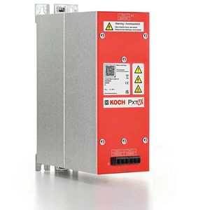 Fast zum Verwechseln gleich mit dem aktiven Energiemanagementgerät PxtKX: Energie-Erweiterungsmodul PxtCX von der Michael Koch GmbH, im Bild mit zwei Energiemodulen (4 kJ).(Bild:  Michael Koch GmbH)