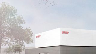 Das künftige Rollenprüfzentrum von FEV bietet moderne Testmöglichkeiten für nachhaltige Antriebssysteme (Computermodell). Neben der Mess- und Prüftechnik für konventionelle Antriebsstränge sollen unter anderem auch Hybrid- und Elektrofahrzeuge entwickelt werden. (FEV)