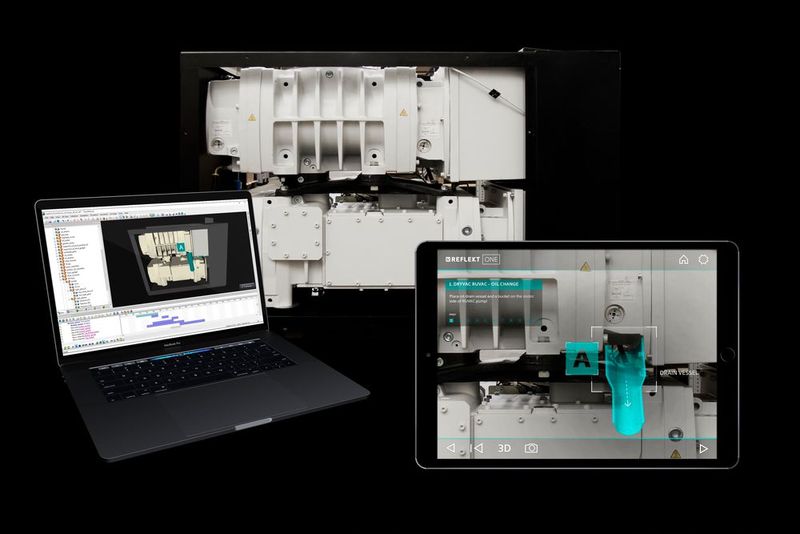 Die Anwendung REFLEKT REMOTE verknüpft AR-Anwendungen der Content-Plattform REFLEKT ONE zu einer Augmented-Reality-Plattform für Wartung, Betrieb und Training. (Bild: RE'FLEKT)