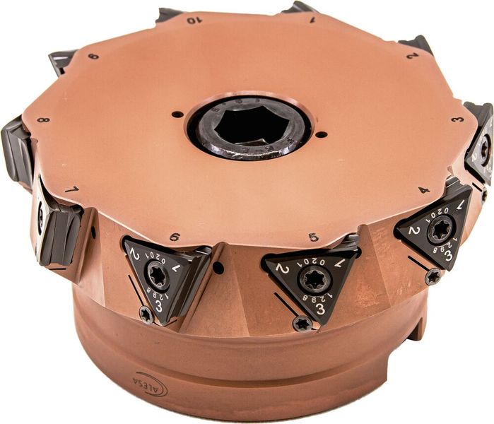 Für höchste Genauigkeit und Oberflächengüte: Messerkopf mit einstellbaren Schneidplatten.  (Bild: Alesa AG)