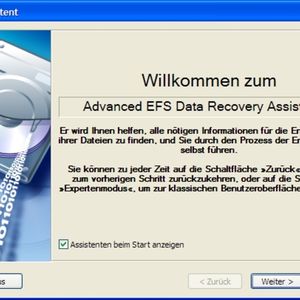 Ein Assistent führt durch die notwendigen Schritte.