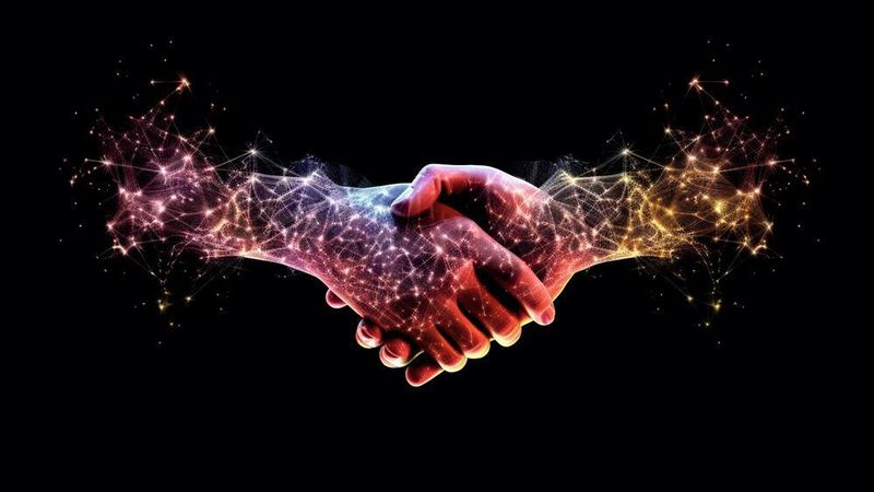 Eine erfolgreiche Partnerschaft zwischen Mensch und Maschine kann mithilfe künstlicher Intelligenz entstehen. (Bild: Anna – stock.adobe.com / KI-generiert)