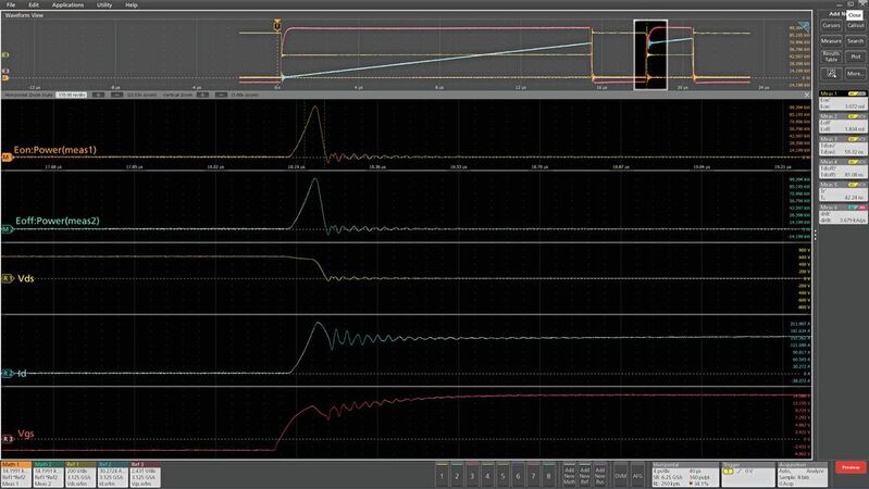 Die Doppelpulstesoftware auf den MSOs der Serien 4, 5 und 6 von Tektronix automatisiert wichtige Messungen wie Energieverlust und Diodensperrverzögerung.