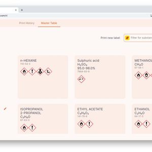 Abb.5: Screenshot der Fluics Rapid Label Web-App(Bild:  Fluics)