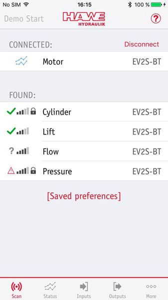 Die App Hawe eControl ist ein Konfigurations- und Diagnose-Cockpit für den elektronischen Proportionalverstärker EV2S-BT von Hawe Hydraulik. (Hawe Hydraulik)