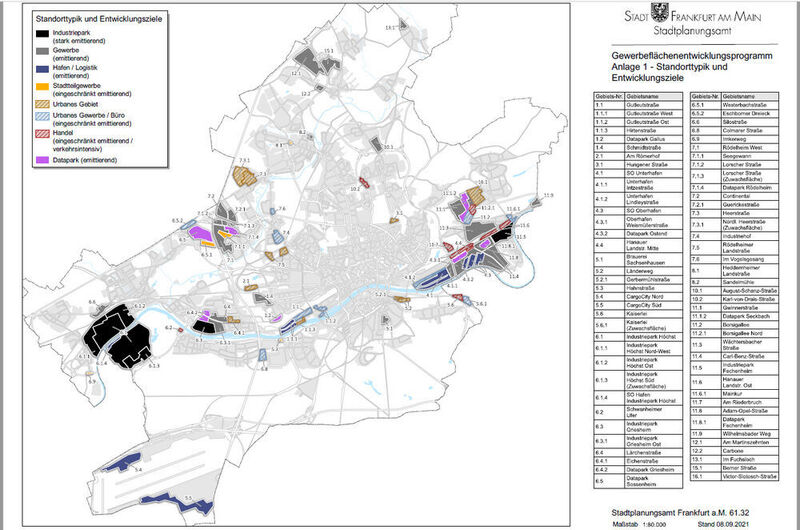 Karte 1: Standorttypik und Entwicklungsziele (siehe: Download)  (Stadplanungsamt)