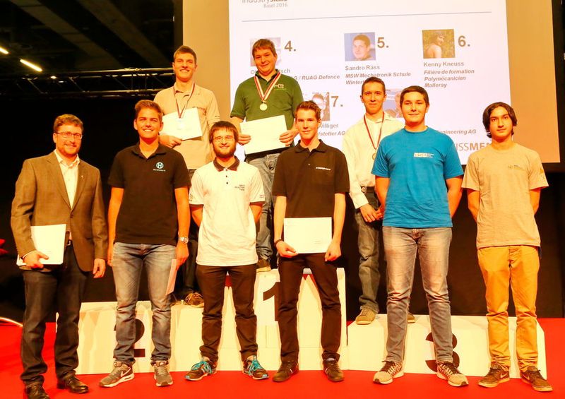 Die Teilnehmer in der Disziplin Polymechaniker/CNC-Drehen. (Anne Richter / SMM)