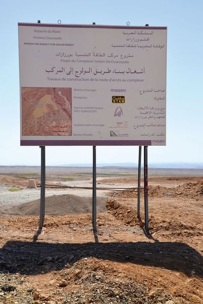 Bild8: Der Baubeginn für Noor 1 war 2013. Zunächst einmal mussten die Flächen planiert werden. (Bild: Dr. Thomas Isenburg)