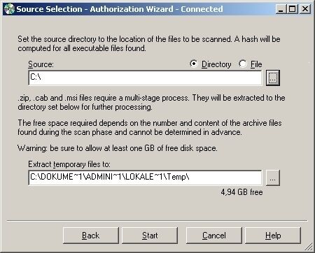 Der Authorization Wizard von Sanctuary Device Control erstellt Hashes der Betriebssystemdateien sowie der meistbenutzten Anwendungen. (Archiv: Vogel Business Media)