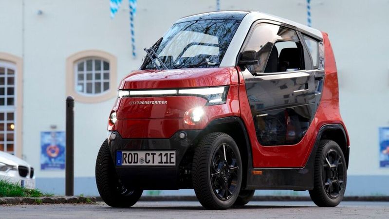 Der Citytransformer CT-1 kann in der Breite schrumpfen.(Bild:  Citytransformer)