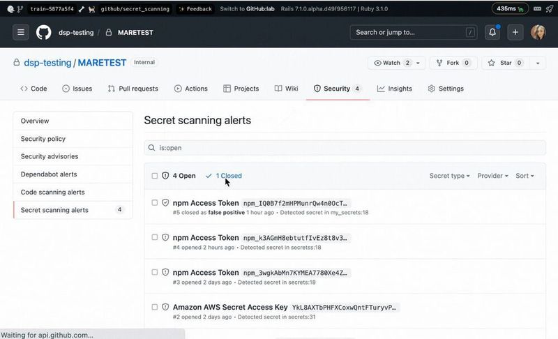 Das Secret-Scanning von GitHub soll unerwünschten Datenabfluss bei Git-Push-Befehlen verhindern. (GitHub)