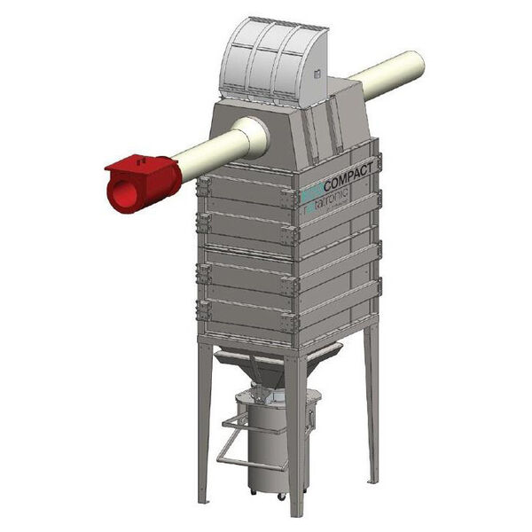 Fig. 2: Dust collector with flameless venting and explosion isolation flap valve. (Picture: Rembe)