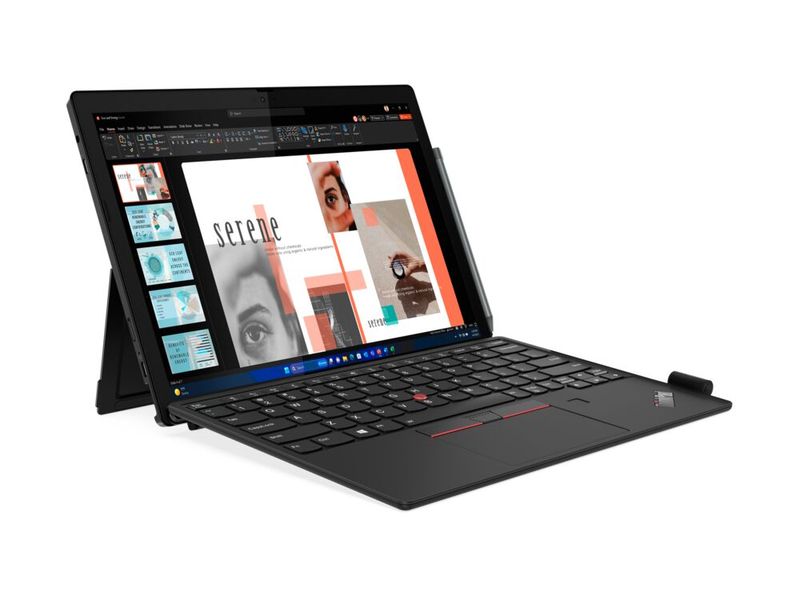 Das Thinkpad X12 Detachable Gen 2 ist mit einem Intel Core Ultra bestückt. Zum Einsatz kommen U-Modelle mit zwei P-Cores. (Bild: Lenovo)