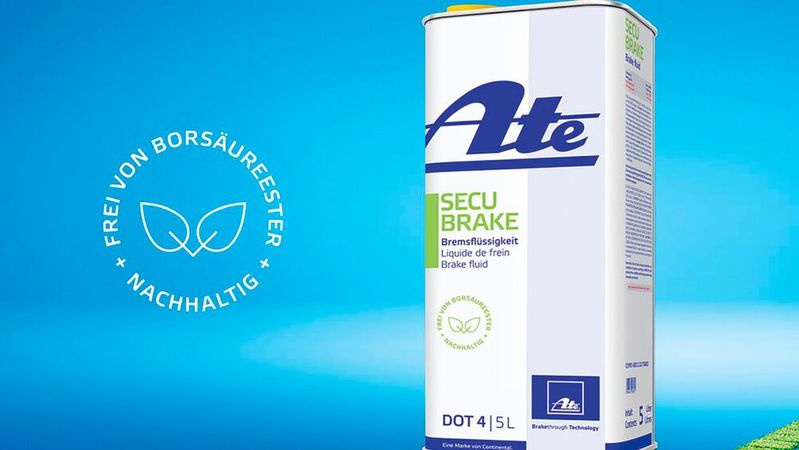 Continental zufolge ist ATE Secubrake frei von kennzeichnungspflichtigen Gefahrstoffen, was das Handling und die Lagerung erleichtern soll.(Bild:  Continental)