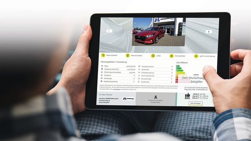 In der Pilotphase können die Händler ihre Fahrzeuge kostenlos auf der Aboplattform anbieten. Die Höhe der künftigen monatlichen Nutzungsgebühr sollen die Händler mitbestimmen können.(Bild:  ©jes2uphoto - stock.adobe.com, dasabomobil; [M] EHaselmann)