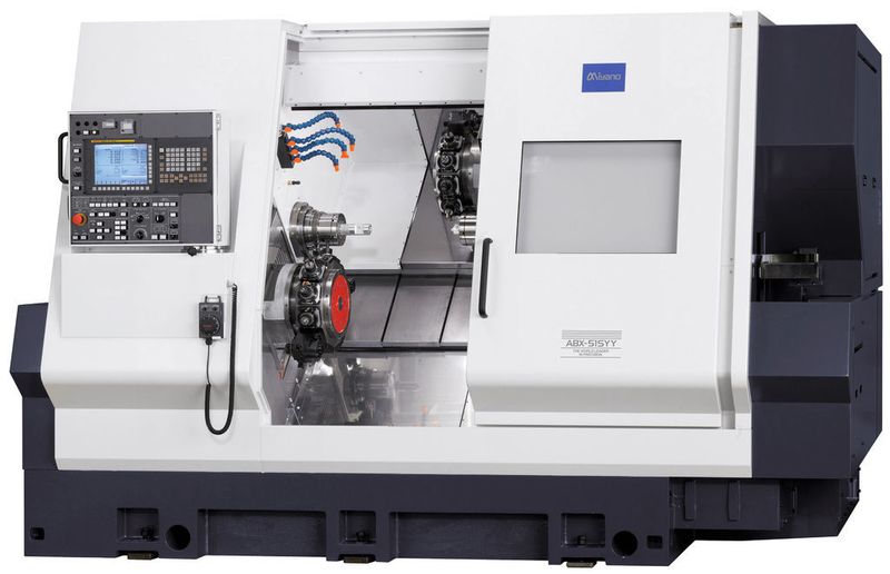 Die Miyano ABX 64 SYY ist neu mit zwei Revolvern und zwei Y-Achsen ausgestattet, welche die Bearbeitung von hochkomplexen Werkstücken ermöglichen.  (Bild: Newemag)