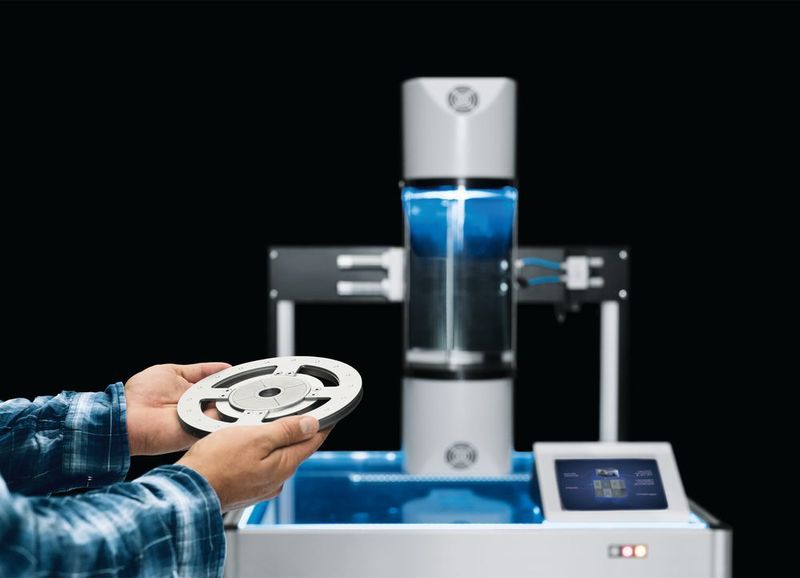 Supra Tube: Das Exponat zeigt, wie Anwender eine Bewegung in einer geschlossenen Röhre ohne Durchgriff von außen ausführen können. . (Bild: Festo)