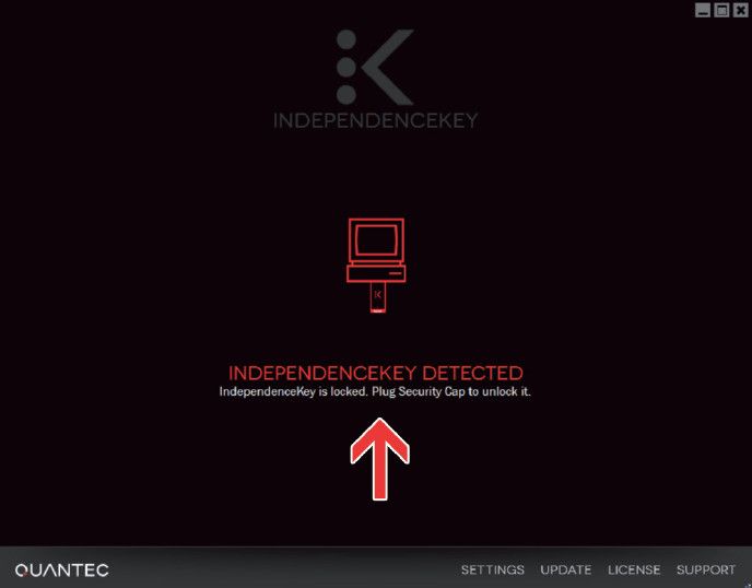 Im Fall der Blockierung kann der IndependenceKey durch Aufsetzen der Security Cap reaktiviert werden. (Bild: Intellicomp)