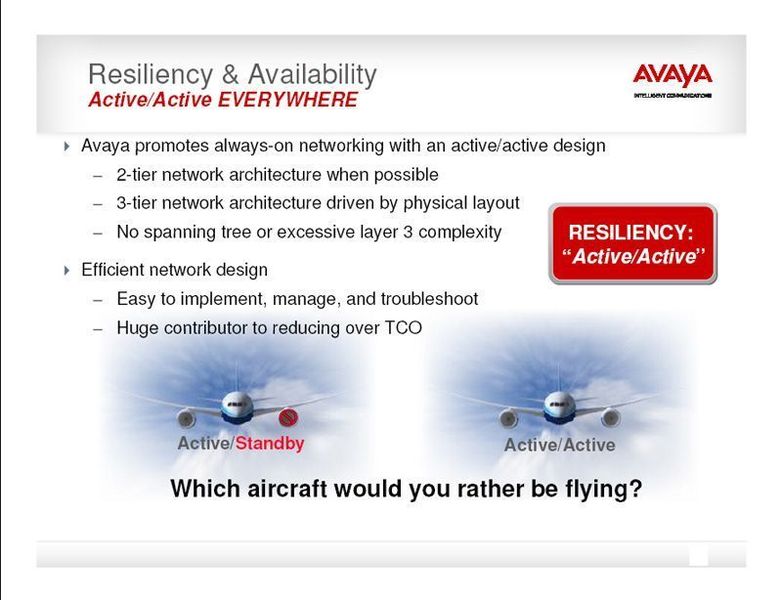 Technisches Equipment nur zu nutzen, wenn die Primärausstattung ausfällt, macht keinen Sinn, argumentierte einst Nortel und erfand das Prinzip Actice/Active, auch bekannt unter dem Begriff „Split Multi Link Trunking“ (Split MLT). Die von Avaya im Jahr 2001 eingeführte Erweiterung des in der Norm IEEE 802.3ad beschriebenen Multi-Link-Trunking-Protokolls (MLT) in Rechnernetzen erlaubt inzwischen eine Umschaltzeit von 15 Millisekunden im Core. (Archiv: Vogel Business Media)