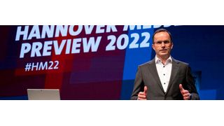 „Wir befinden uns aktuell im Spannungsfeld zwischen Versorgungssicherheit und Technologien, die dem Klimawandel entgegentreten“, sagt Jochen Köckler, Vorsitzender des Vorstandes der Deutschen Messe AG, zu Beginn der Preview. (Bild: Hannover Messe)