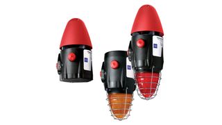 Signalgeräte der neuen „Yodalex Super Series“ von R. Stahl: Warnhupe YA6S, Warnleuchte FL6S und Kombigerät YL6S (von links nach rechts) (Bild: R. Stahl)