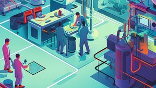 So visualisiert eine künstliche Intelligenz das „Labor der Zukunft“. (Bild: © Alistair - stock.adobe.com)