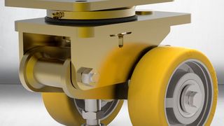 Die Schwerlast-Heberollen der neuen Serie HRLSD wollen durch einen stabilen Stand und ihre nivellierbare Bauhöhe überzeugen. (Blickle)