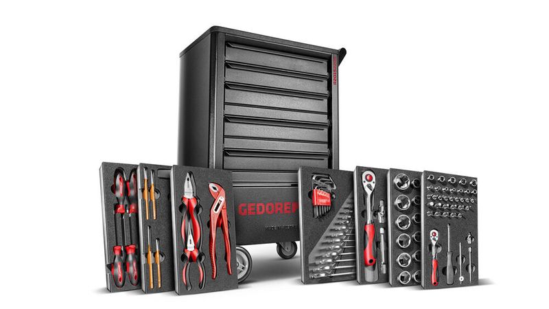 Der Ged-Worker ist mit einem 119-teiligen Werkzeugsatz bestückt und kostet 969 Euro brutto. (Bild: Gedore)