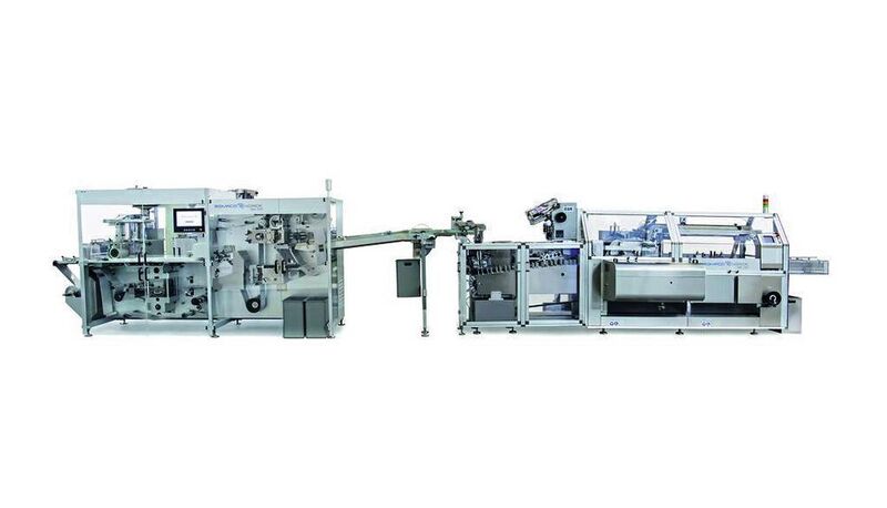 Romaco Noack’s NBL 400 blister line boasts of an output of 400 blisters and up to 300 cartons per minute. (Romaco Group)