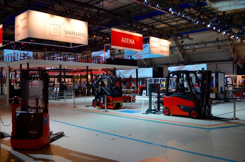 Impressionen von der World of Material Handling am 11. Juni 2018 in Mannheim. Gastgeber waren Linde und Dematic. (Sergio Caré-Lucas)