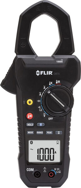 Die Flir CM78 1000A Messzange ist ein industrietaugliches Multimeter mit Infrarot-(IR-) Thermometer. (Flir)