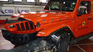 Der Jeep Wrangler hat im Euro-NCAP-Crashtest nicht gut abgeschnitten. Im Gesamtergebnis gibt es einen Stern. (NCAP)