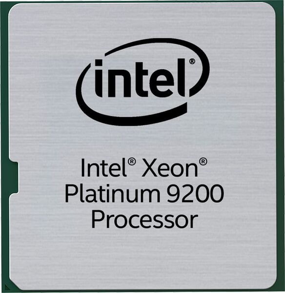Beim Xeon Platinum 9200 sitzen zwei Dies mit jeweils bis zu 28 Cores auf einem gemeinsamen BGA-Package. Die Cascade-Lake-AP-CPUs verfügen so über zwölf DDR4-Kanäle und 80 PCI-Express-3.0-Lanes. (Intel)