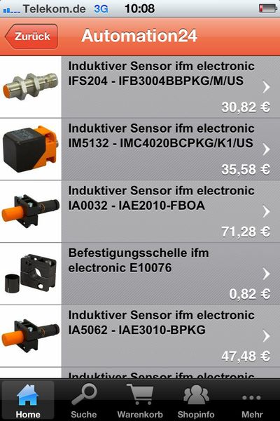 Die Produktpreise werden hier inklusiv 19 Prozent Mehrwertsteuer angegeben. (Automation24)
