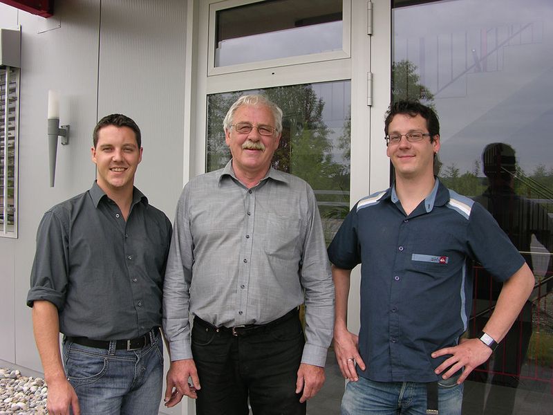 Die Eigentümerfamilie (vlnr.): Roman Borner, Firmengründer Robert Borner, Ciril Borner. (Bild: Borner)