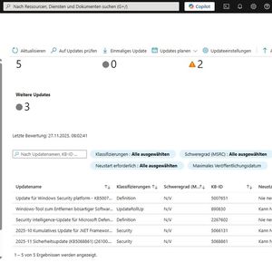 Die Überwachung und Steuerung des Update-Status lässt sich ebenfalls über Azure Arc durchführen.(Bild:  Joos - Microsoft)