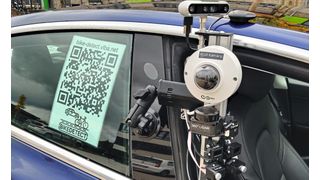 Im Projekt BikeDetect führte das Team mit einem prototypischen Sensorsystem Feldtests in Osnabrück durch. (Bild: BikeDetect / Johannes Schering)