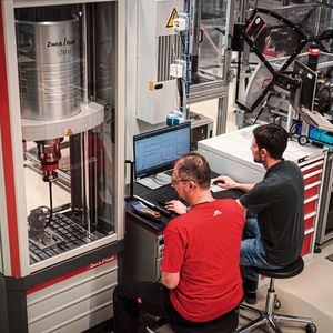 Analyse der Maschinendaten während des Versuchs.(Bild:  SRAM)