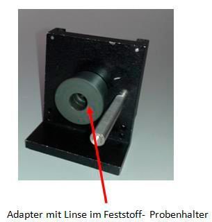 Abb. 7b: Halter für feste Proben mit speziellen Einsätzen für Kontaktlinsen (Analytik Jena)
