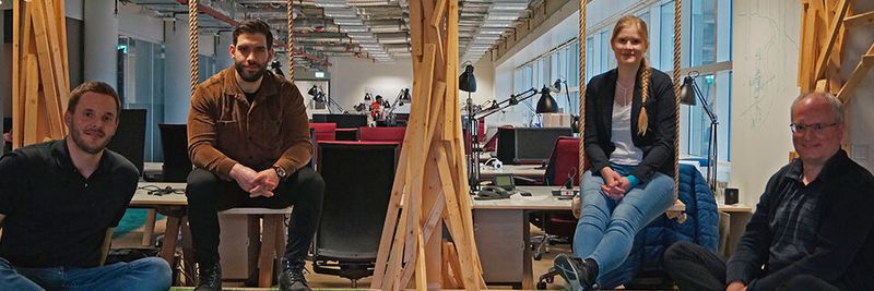 Das Gründungsteam von SQ Solutions am Unternehmenssitz in Frankfurt am Main.