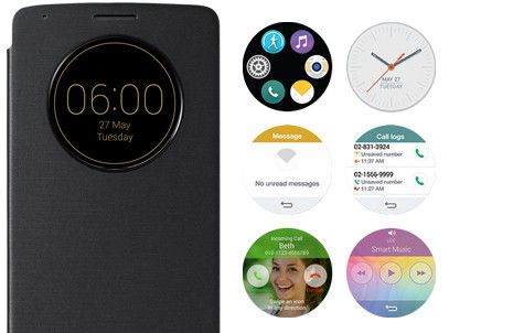 Die Quick-Circle-Funktion bildet die meist genutzten Apps in Kreisindikatoren auf dem Bildschirm ab. (Bild: LG)
